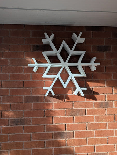 Whimsical Winter Wonderland: 34" Snowflake Wall Shelf