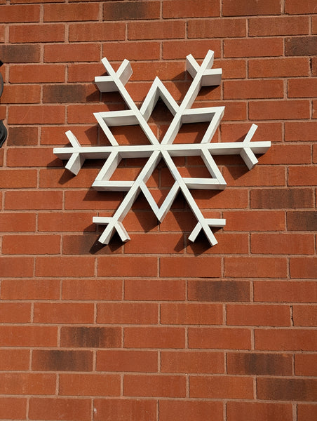 Whimsical Winter Wonderland: 34" Snowflake Wall Shelf