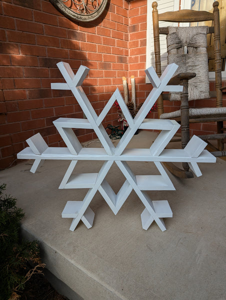 Whimsical Winter Wonderland: 34" Snowflake Wall Shelf
